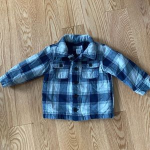 Gap | heavyweight baby plaid shacket 18-24mo